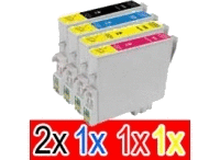 ack of 5 Compatible Epson 133 T1331 T1332 T1333 T1334 Ink Cartridge Set (2BK,1C,1M,1Y) 